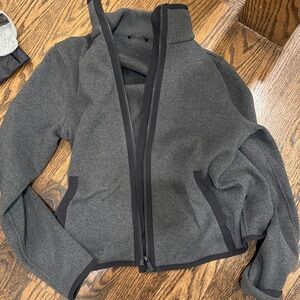 Gray lulu fleece zip up